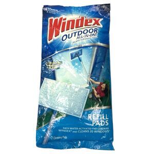 Windex Outdoor Refill Pads 2 Count (1 Pack) Window Glass Cleaner BRAND NEW